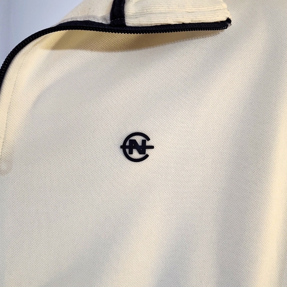 Nautica Men's White Zipper Jacket with Blue Stripes Size M - Picture 7 of 16